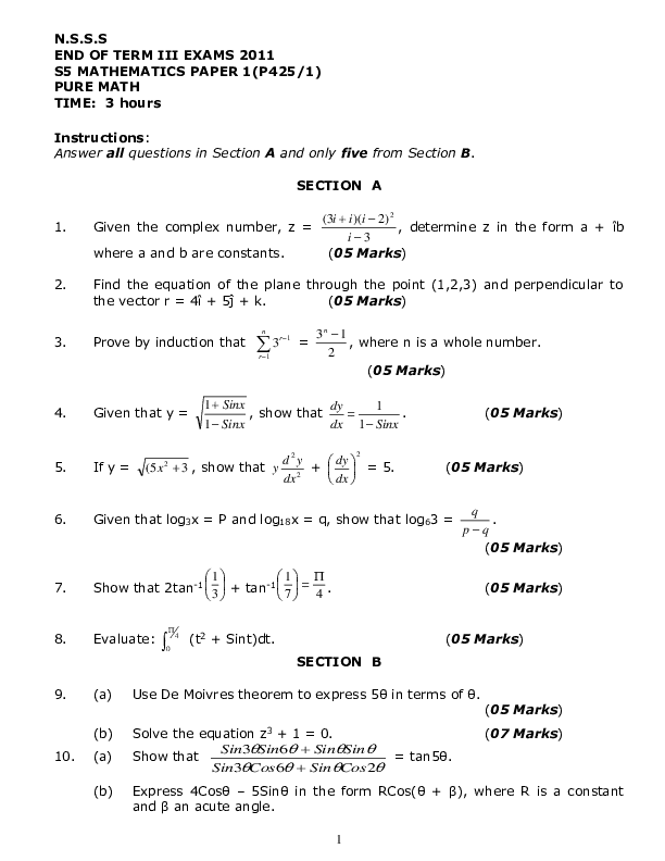 How to Find Past Papers of Pure Mathematics Online