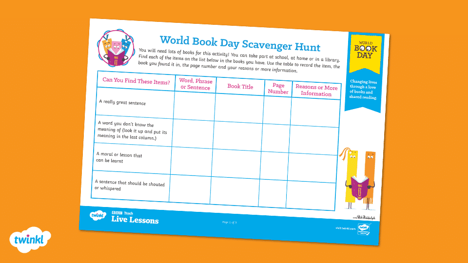 International Childrens Book Day Activities