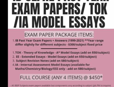 International Baccalaureate Past Papers