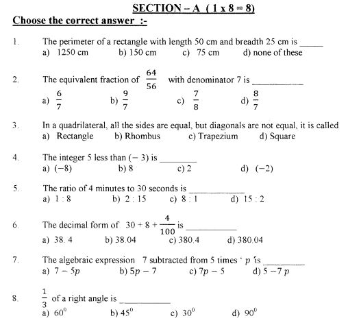 Past Papers mathematics paper