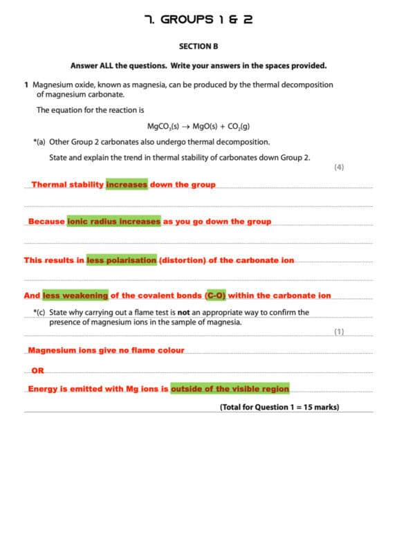 Past paper biology edexcel unit 2